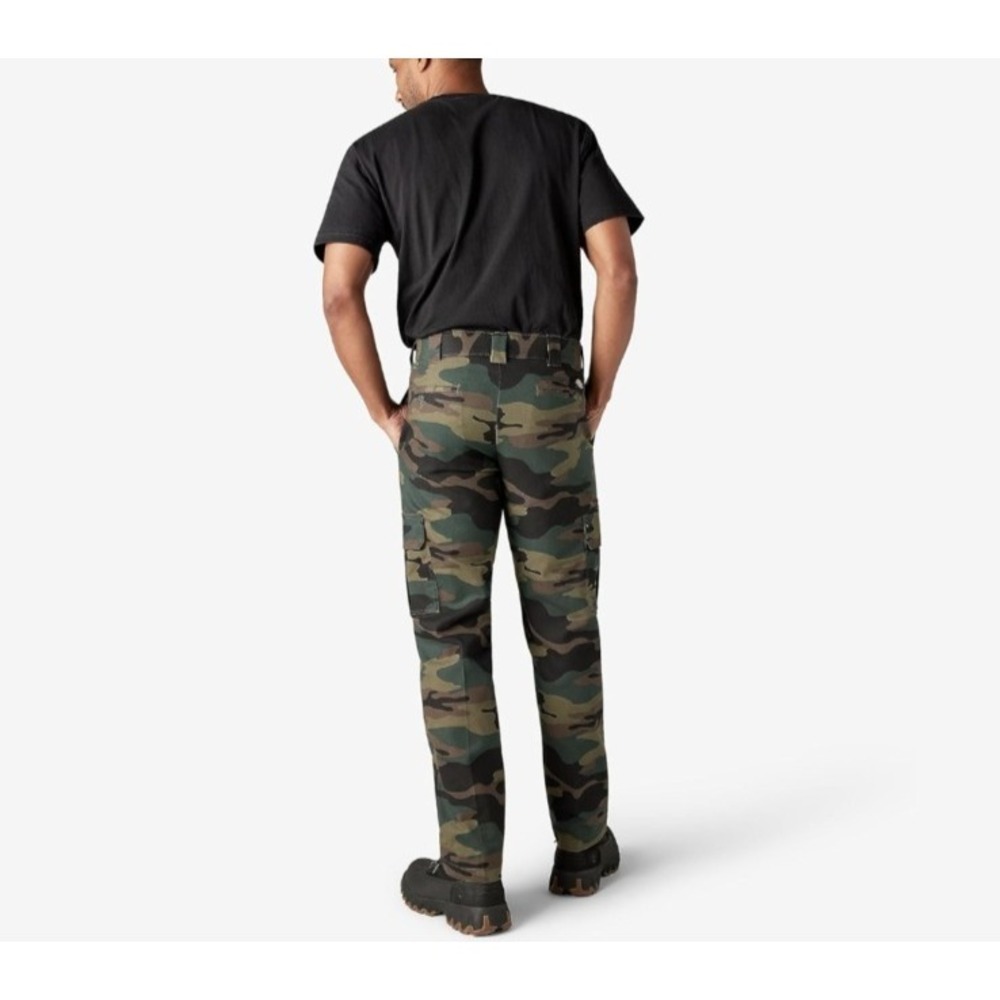 NWT Dickies Men's Cargo Camo Pants - Slim Fit Straight Leg (36x32) Flex Fabric - Picture 4 of 13